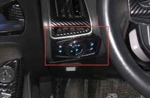 For Ford Focus 2012-2018 1PCS Headlight Switch Control Frame Trim Carbon Fiber