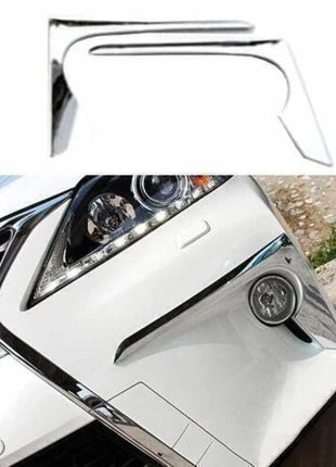For Lexus RX350 450h 2013-15 F Sport Chrome Front Bumper Fog Light Strip Trim 2X