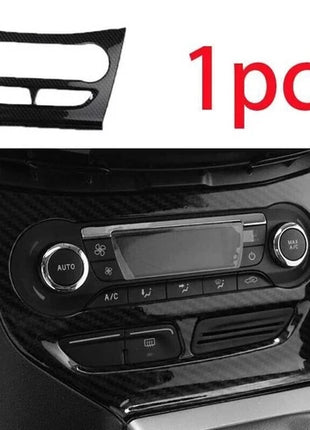 1PCS Central Console AC Switch Panel Trim Carbon Fiber 2012-2014 For Ford Focus