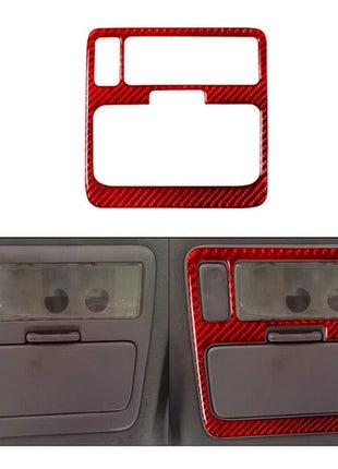 Red Carbon Fiber Interior Overhead Console Frame Trim For Lexus RX300 1998-2003