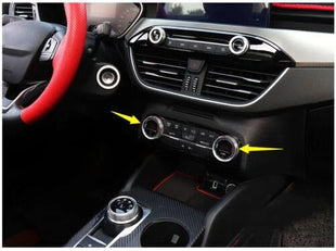 Aluminum Trim Silver Central Console AC Switch Button For Ford Focus ST RS 19-20