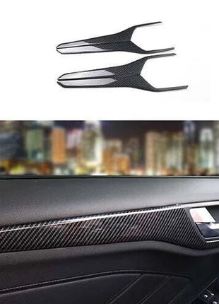 4pcs Cover Trim Inner Door Panel Strip Carbon Fiber Fit for Ford Focus 19-2020