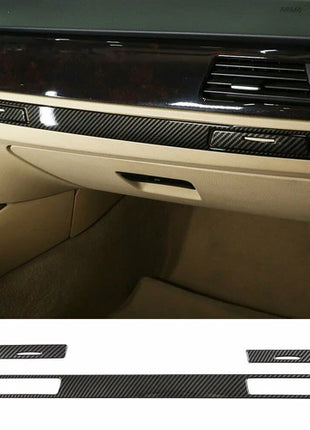 3*carbon Fiber Abs Co-pilot Cup Holder Trim For Bmw 3 Series E90 E92 E93 2005-12