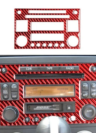 Red Cd Player Radio Frame Panel Trim Carbon Fiber For Nissan 350z 2003-2009