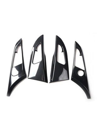 Fit For Buick Regal 2009-2013 Carbon Fiber Inner Door Handle Frame Cover Trim 4*