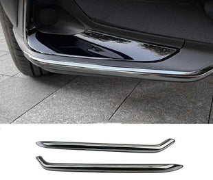 Black Steel Front Bumper Corner Spoiler Cover Trim For Lexus NX250 350h 2022-23