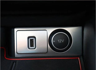 Steel USB Trim Frame 1pcs Silver For Ford Focus ST RS 2019-2020 Front Row
