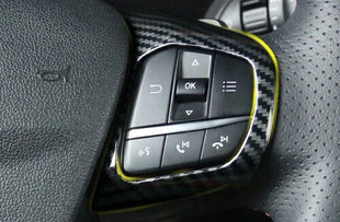 ABS Steering wheel strip For Ford Focus ST RS 2019-2020 cover trim carbon fiber