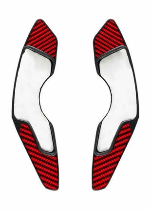 Steering Wheel Shift Paddle Trim For Lexus IS300 350 14-19 Real Red Carbon Fiber