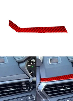 Red Carbon Fiber Driver Side Air Vent Above Cover Trim For Nissan Altima 2019-22