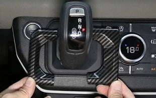 Carbon Fiber Console Gear Shift Frame Trim For Land Rover Defender 110 2020-2022