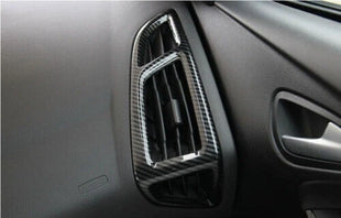 ABS carbon fiber console L&R air outlet vent trim For 2012-2018 Ford Focus ST RS