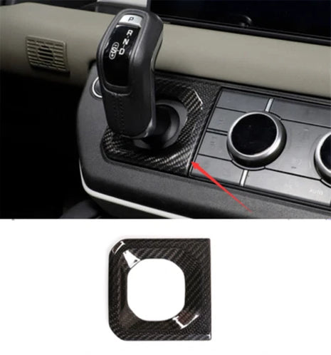 Carbon Fiber Console Gear Shift Frame Trim For Land Rover Defender 110 2020-2022
