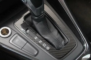 Central Console 2015-2018 For Ford Focus AT Carbon Fiber Gear Shift Panel Trim