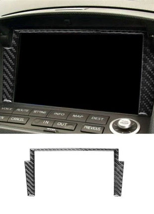 Carbon Fiber Interior Navigation Frame Cover Trim For Nissan 350Z 2003-2005