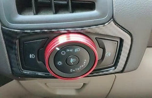 For Ford Focus 2012-2018 1PCS Headlight Switch Control Frame Trim Carbon Fiber