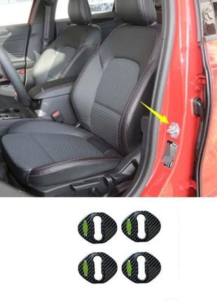 Door Lock protection cover trim 4pcs carbon fiber For Ford Focus ST RS 2019-2020
