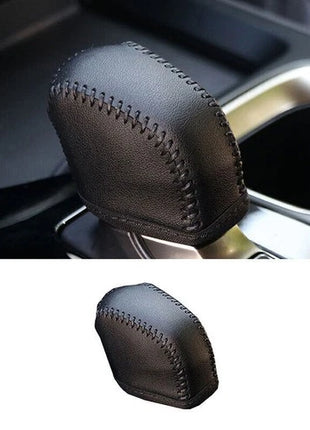 Black Leather Central Console Gear Shift Knob Cap Trim For Lexus NX250 350 22-23