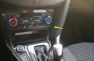 2012-2018 1PCS Central Console AC Switch Panel Trim For Ford Focus Carbon Fiber