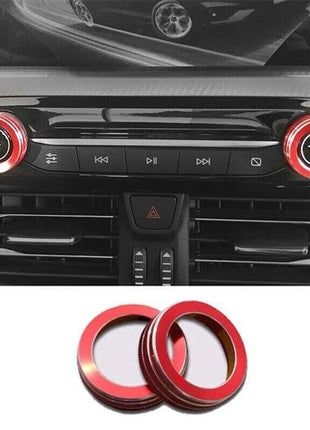 Car Volume Switch Button Cover Ring For Ford Focus ST RS 2019-2020 Aluminum Red