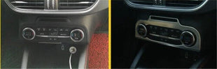 Titanium For 2019-2020 Ford Focus ST RS Silver cover trim console AC knob frame