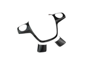 3PCS Cover Trim Carbon Fiber Steering Wheel Button Fit For Ford Focus 2012-2014
