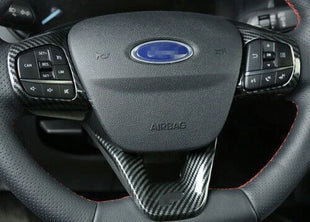 ABS Steering wheel strip For Ford Focus ST RS 2019-2020 cover trim carbon fiber