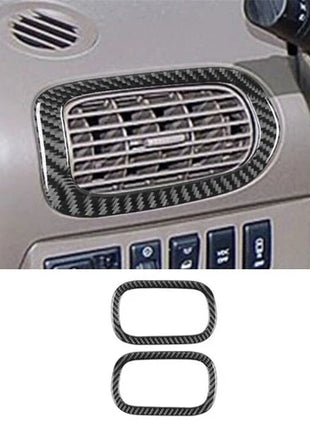 2pcs Left-right Air Vents Trim Cover Carbon Fiber For Nissan Quest 2004-2006
