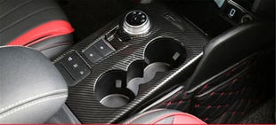 Panel Trim Carbon Fiber Central Console Gear Shift Fit for Ford Focus 2019-2020