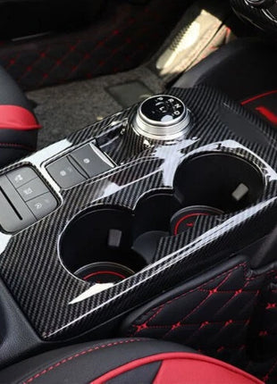Panel Trim Carbon Fiber Central Console Gear Shift Fit for Ford Focus 2019-2020