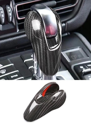 Dry Carbon Fiber Console Gear Shift Knob Cover Trim For Porsche Macan 2015-up