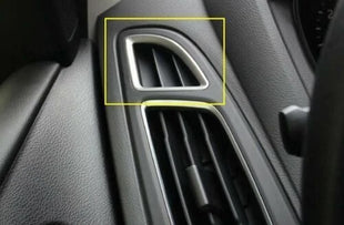 Steel Air Conditioning Air Outlet Vent Trim 2PCS 2015-2018 Silver For Ford Focus