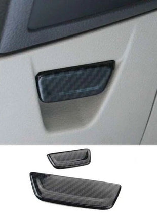 Carbon Fiber Interior Storage Box Handle For Ford Focus 2PC Cover Trim 2012-2018
