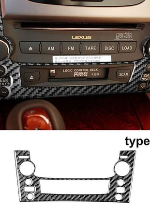Carbon Fiber Interior Radio With CD Player Cover Trim For Lexus GS350/430/450h