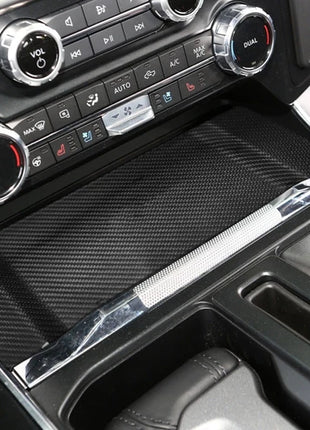 Dry Carbon Fiber Console Storage Panel Cover For Ford F150 F-150 Raptor 2021-24
