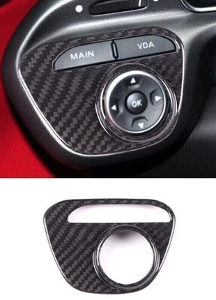 Real Carbon Fiber Interior Vda Push Button Switch Trim For Ferrari 458 2011-2016