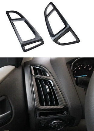 ABS carbon fiber console L&R air outlet vent trim For 2012-2018 Ford Focus ST RS