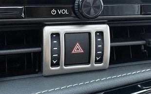 1P Silver Steel Emergency Light Switch Button Trim For Lexus NX250 350 2022-2023