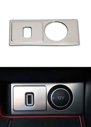 Steel USB Trim Frame 1pcs Silver For Ford Focus ST RS 2019-2020 Front Row