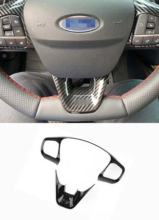 ABS Steering wheel strip For Ford Focus ST RS 2019-2020 cover trim carbon fiber