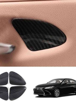 For Lexus ES250 300h 350 2019-22 ABS Carbon Fiber Interior Door Bowl Cover Trim