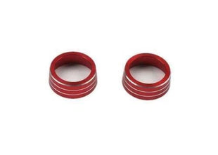 AC Knob Cover Trim For Ford Focus 2015-2018 Central Console Red Aluminum 2PCS