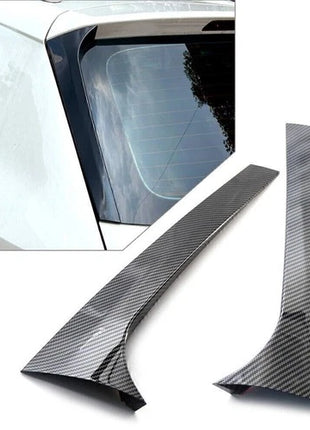 For Skoda Kodiaq 2016-2020 Carbon Fiber Rear Window Spoiler Side Wing Trim Cover