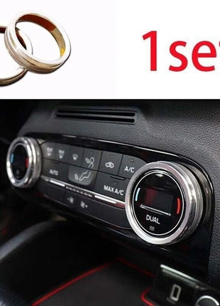Aluminum Trim Silver Central Console AC Switch Button For Ford Focus ST RS 19-20