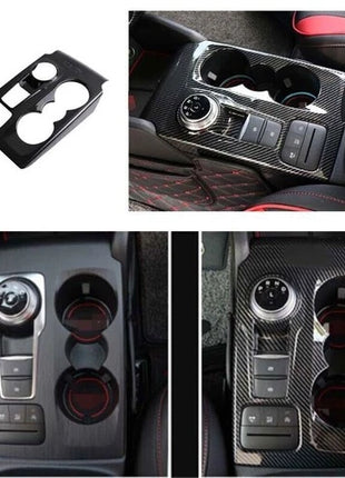 Panel Trim Carbon Fiber Central Console Gear Shift Fit for Ford Focus 2019-2020