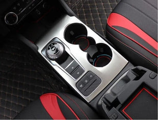 Cover trim Silver titanium central console water cup For 19-20 Ford Focus ST RS