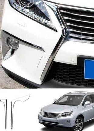 For Lexus RX350 450h 2013-15 F Sport Chrome Front Bumper Fog Light Strip Trim 2X
