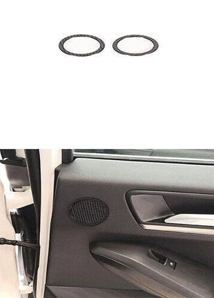 steel Rear Inner door speaker ring cover For 2019-2020 Ford Focus carbon fiber