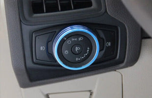 Blue For Ford Focus ST RS 2015-18 Headlight Switch Control Button Trim Aluminum