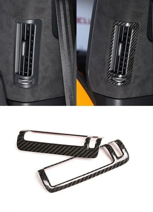 Real Carbon Fiber B Pillar Air Outlet Vent Cover Trim For Lamborghini URUS 18-22